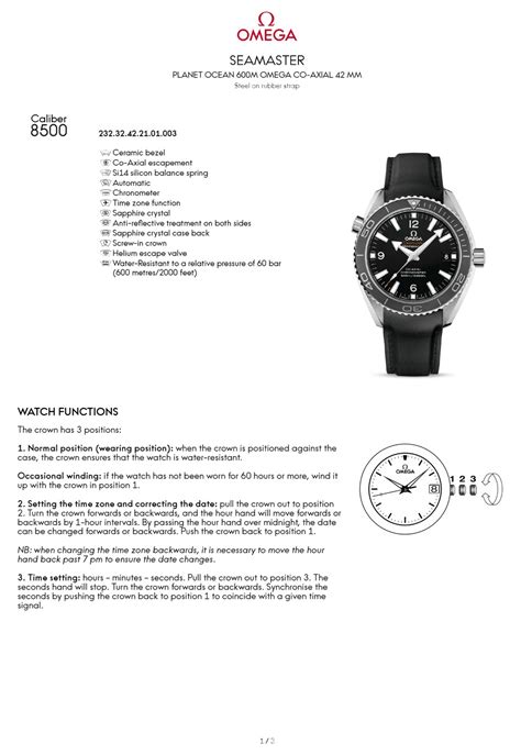 how to set omega seamaster|omega instruction manual pdf.